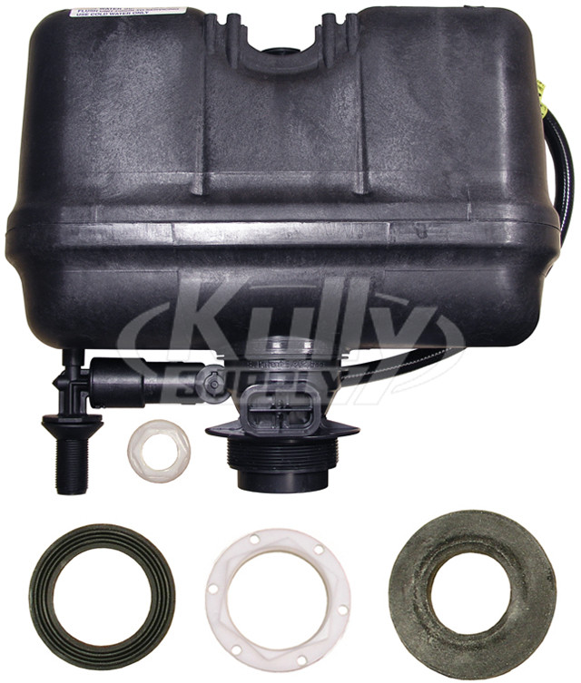 Replacement tank for outlet toilet